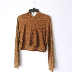 Earthbound | Mustard Longsleeved Crop Hoodie